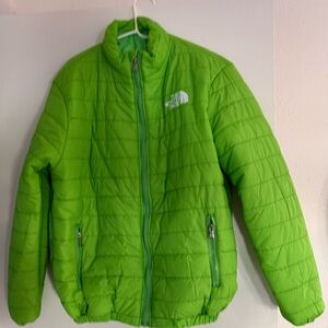 Lime green never worn size listed as Xl but it fits like a large